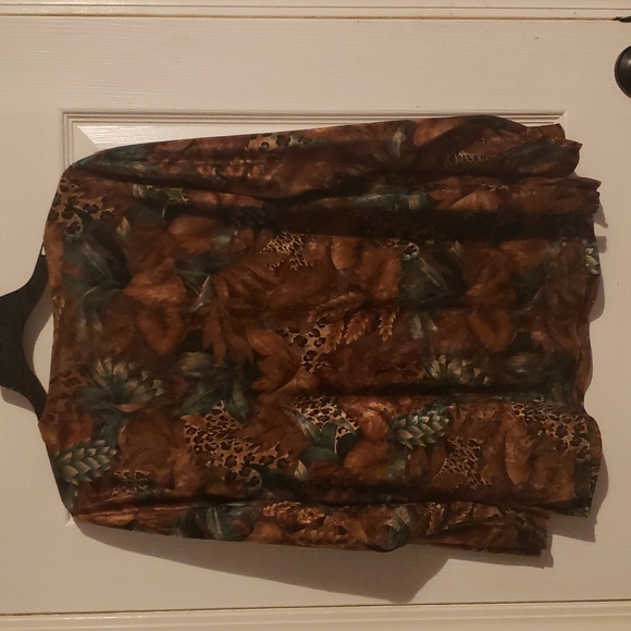 Animal jungle print long sleeve top large - Picture 4 of 6